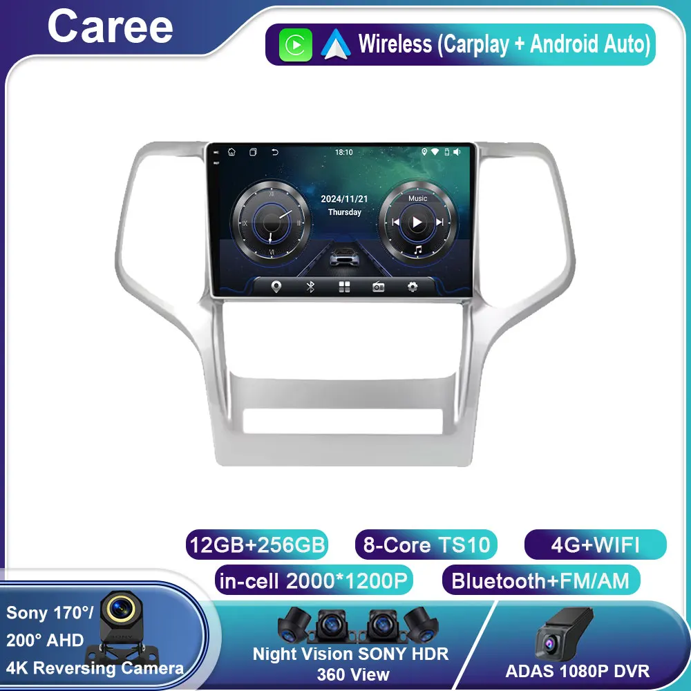 

Car Android For Jeep Grand Cherokee WK2 2010 - 2013 Auto Radio Multimedia Player Stereo Video Touchscreen Navigation GPS WIFI BT