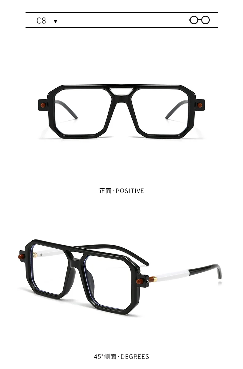 Polygon-Sonnenbrille, rechteckig, modisch, beliebt, für Damen und Herren, quadratische Sonnenbrille für Damen und Herren, Sommer-Reisebrille – Detail 16