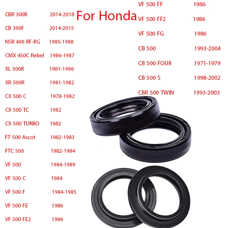 

37x50x11 37 50 Motorcycle Front Fork Dust Oil Seal for Honda CB CBR FT FTC VF 300 500 NSR 400 CMX 450 CB300 CBR300 CB500 CBR500