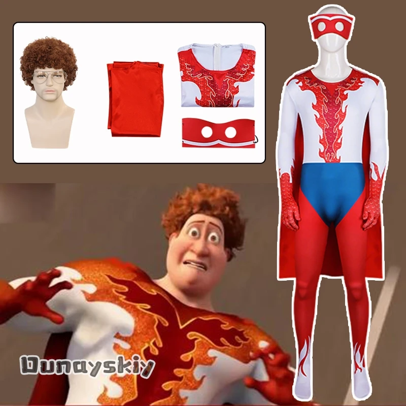 

Anime Tighten Cosplay Costume Megamind Jumpsuit Halloween Tighten Mask Cloak Hero Bodysuits Party Masquerade Unisex Outfit S-3XL