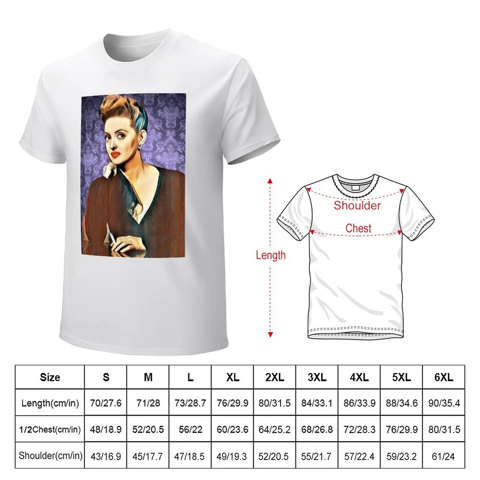 BETTE DAVIS EYES T-shirt oversizeds anime clothes summer top mens plain t shirts