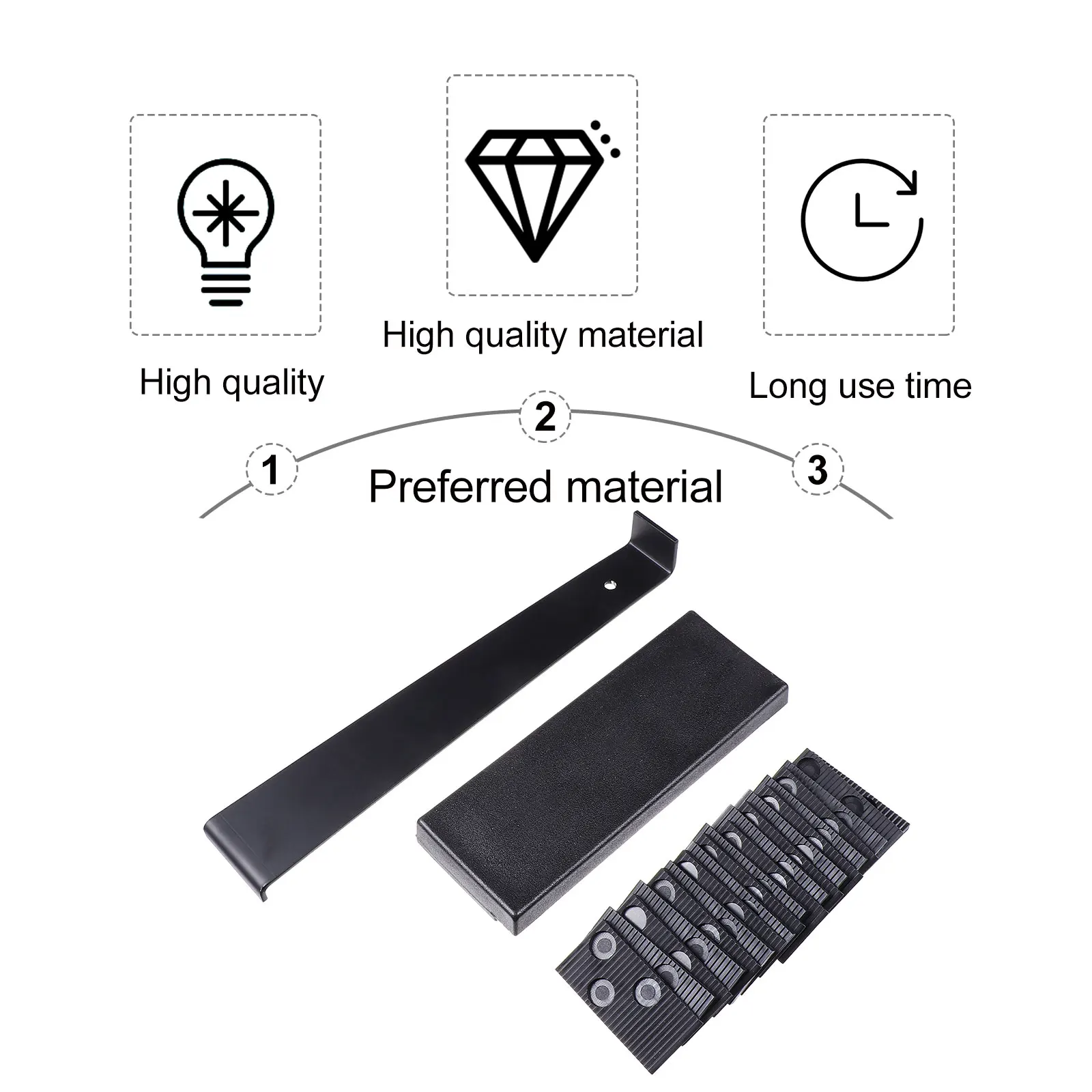 

22 Pcs Floor Installation Tool Carbon Steel Wood Flooring Spacers Black Laminate Hardwood Tools Set for DIY Home Use