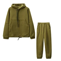 Hot Sale Europe and the United States Spring and Autumn New Fashion Big Pocket Solid Color Sweater Leisure Two-piece Set - Image 5