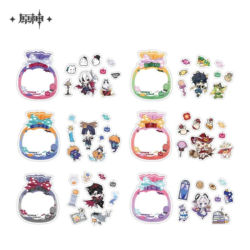 [Genuine] miHoYo Game Genshin Impact Sticker Set Wanderer Citlali Klee Anime Accessory Cartoon Ornament Prop Cosplay Xmas Gifts