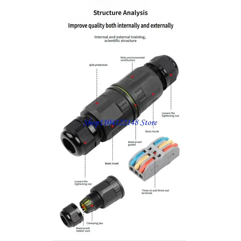 P9FA High Performances Waterproof Junction Box Waterproof Connector For Outdoor