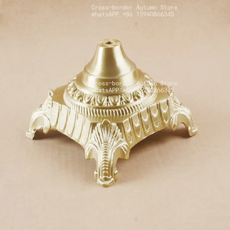 Vintage Embossed Pure Copper Lamp Stand Creative DIY Table Floor Light Accessory
