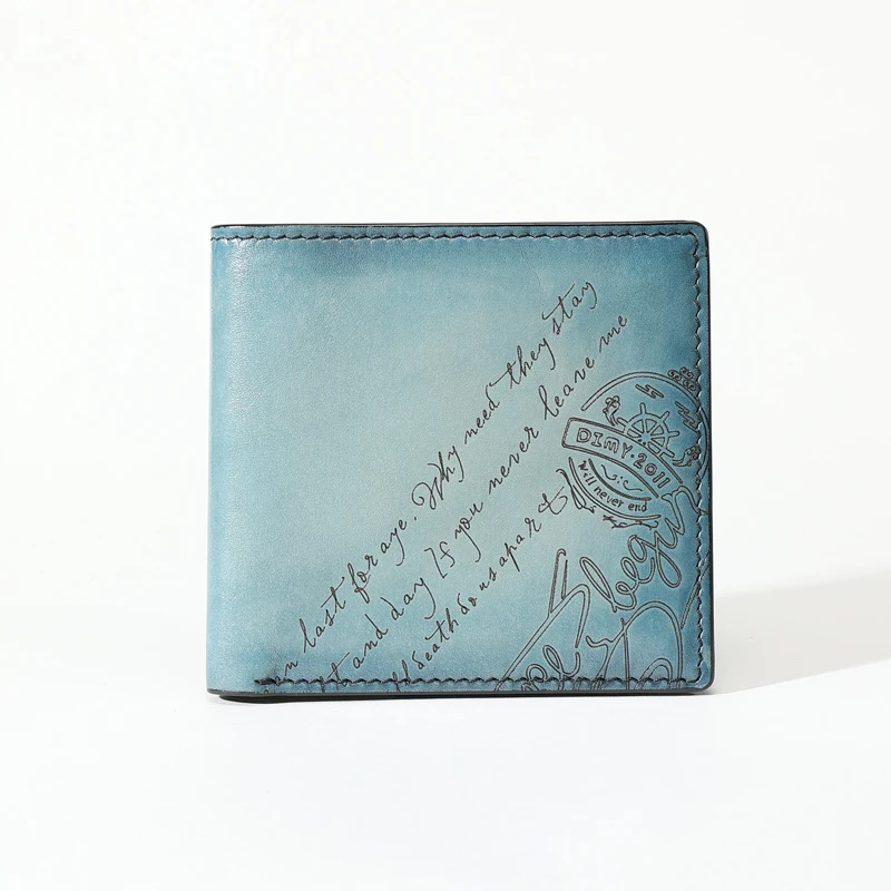 DIMY 2025 men's short wallet made of genuine leather business minimalist wallet casual wallet