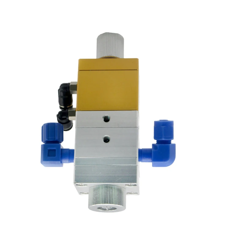 High-Flow Adjustable AB Dual Liquid Precision Dispensing Valve Single Cylinder with Backsuction AB Glue Valve