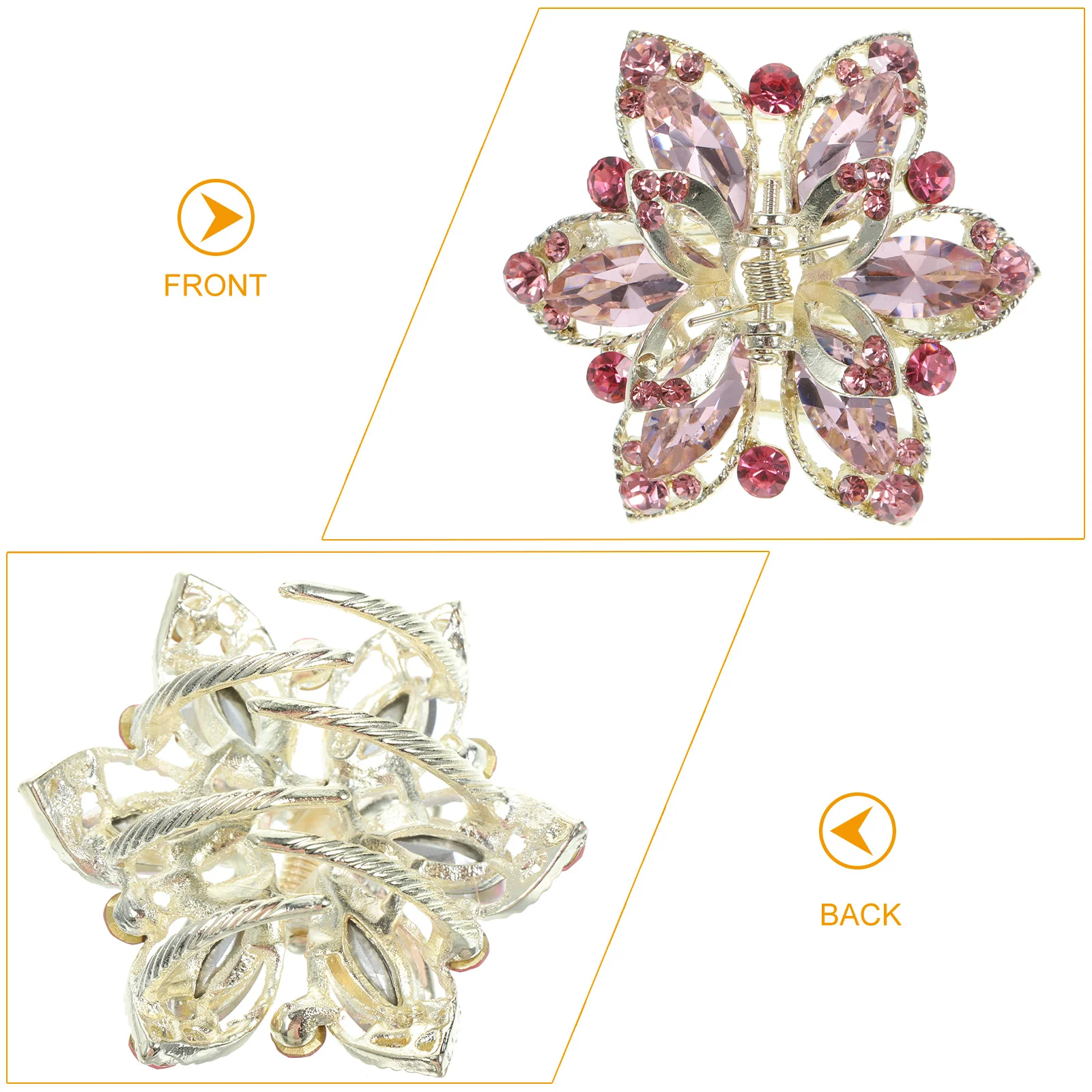 

Rhinestone Claw Clip Mini Decorative Small Jaw Clips For Women Girls Accessories Thin Thick Hair