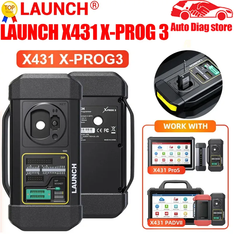 

LAUNCH X431 X-PROG 3 XPROG 3 Xprog3 Car Key Programming Immobilizer EEPROM MCU Chip Gearbox Programmer for X431 PRO3S+ PAD V VII