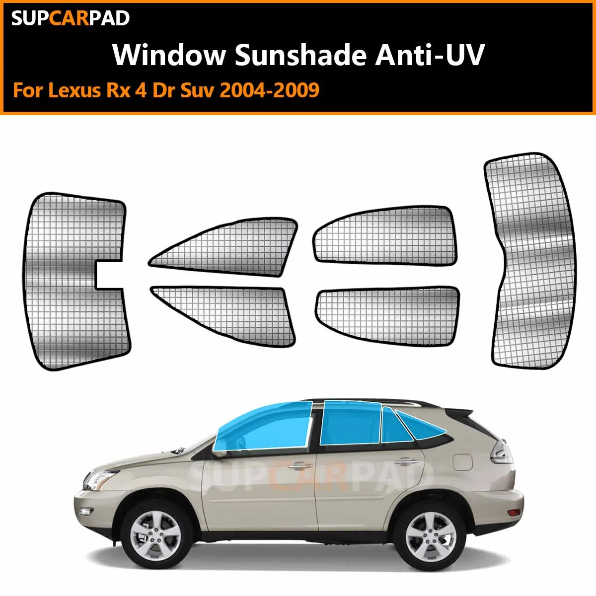 

For Lexus Rx 4 Dr Suv 2004-2009 Custom Car Window Sunshade Anti-UV Car Sun Window Visors Sunshade Covers Accessories