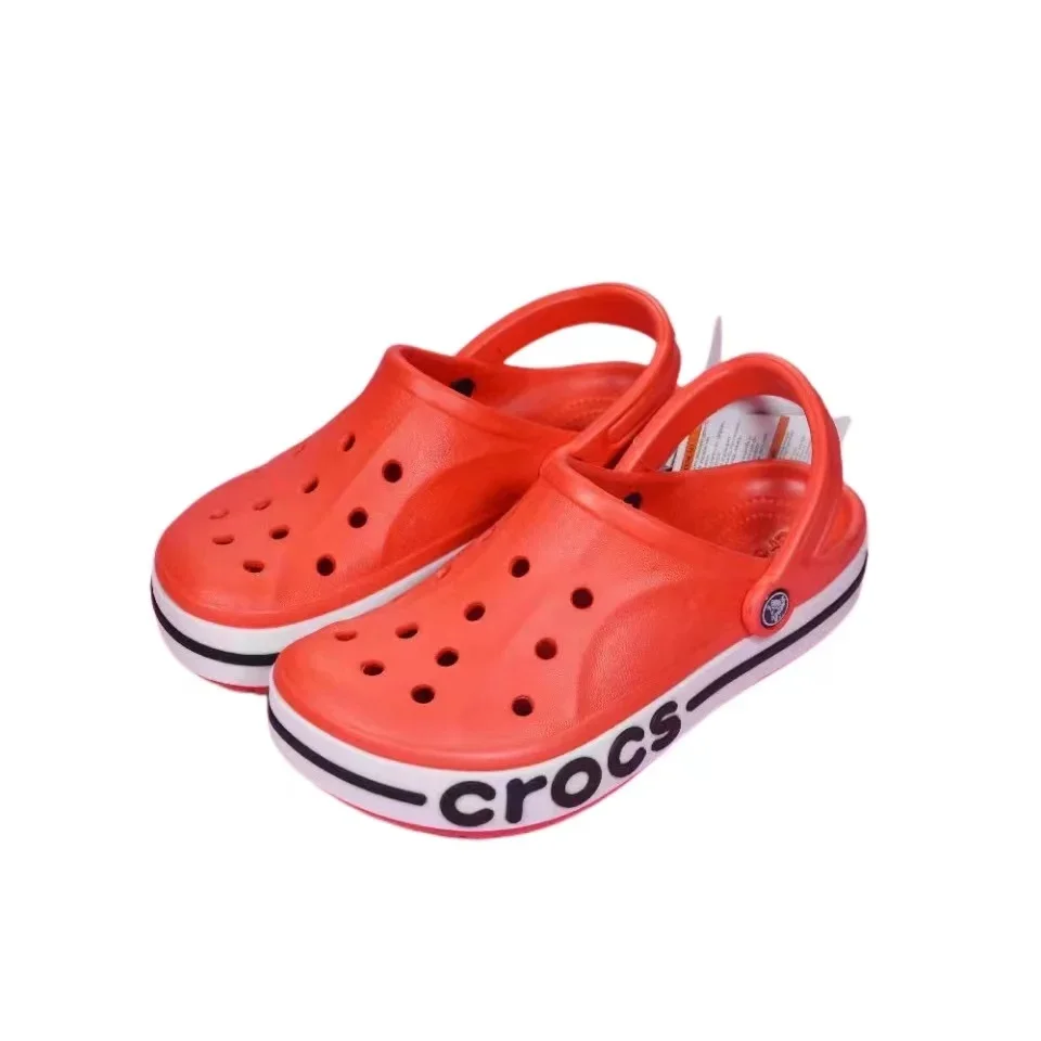 Crocs Classic Clog Casual Sandals with Bold Logo Band Unisex Closed-Toe Slip-Ons Outdoor Slippers Unisex Breathable Beach Shoes