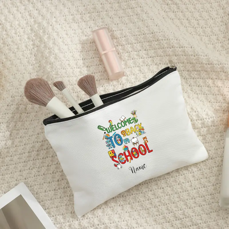 Personalized Customized Makeup Bag Multi Functional Storage Bag Lightweight Toiletry Bag Teacher or Student Back-to-School Gift