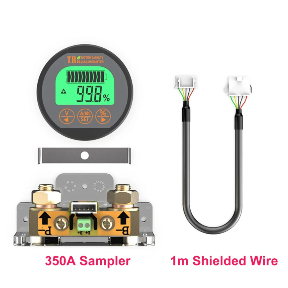

TR16H DC 8-120V 50A 100A 350A Battery Capacity Tester Waterproof Electric Vehicle Ammeter Voltmeter High-precisi Coulometer