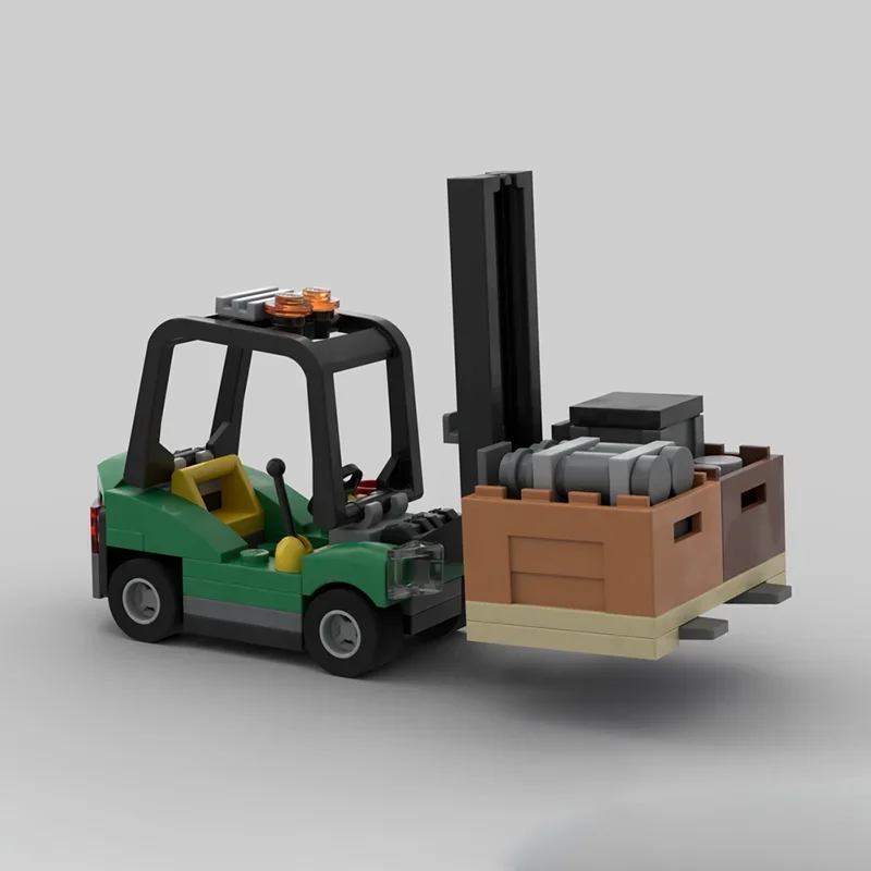 347 pièces MOC Cargo camion à plat chariot élévateur modèle jouet de construction blocs Architecture cadeaux de noël assembler bricolage éducation anniversaire