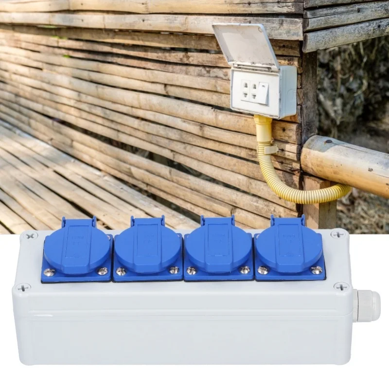 

Наружная водонепроницаемая розетка с выключателем, настенная защита от дождя, электрические розетки, 4-позиционная розетка