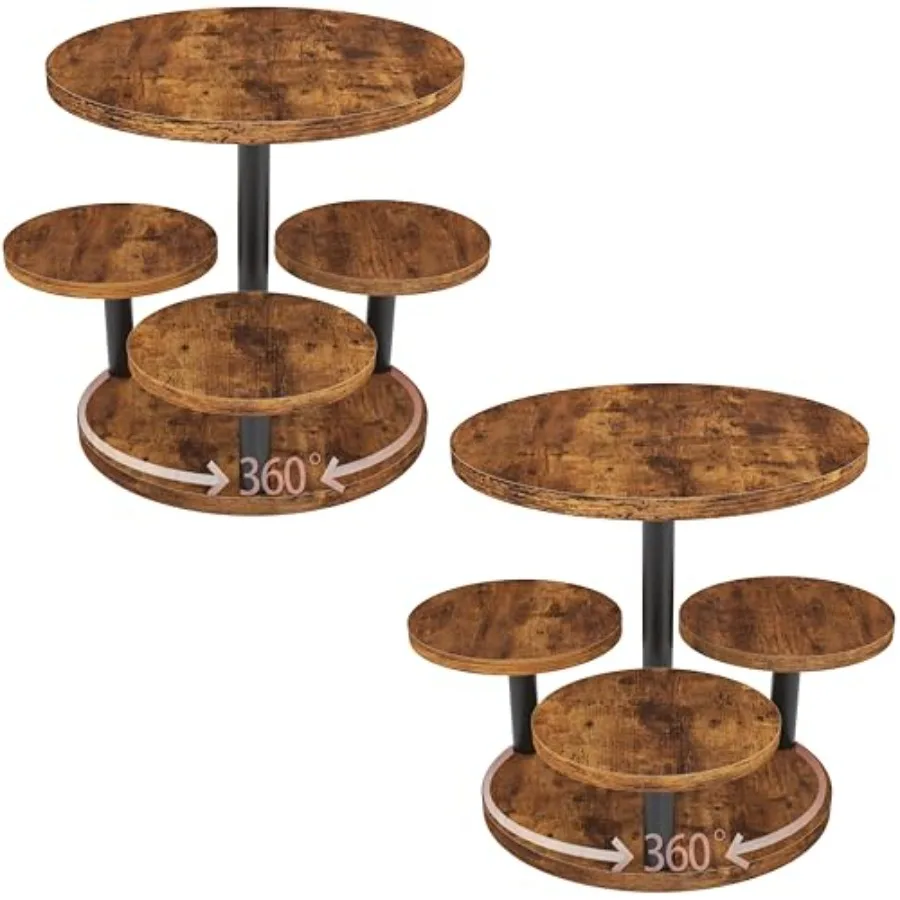 

Cupcake Stand 2 Pack Rotatable Cupcake Stand for 50 Cupcakes Wood Cake Stand Cupcake Tower Rustic Dessert Table Display Set Tie