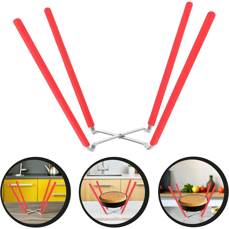 LMETJMA Inverted Cake Cooling Rack Collapsible Stainless Steel Chiffon Cake Cooling Rack Stand Kitchen Inverted Cake Holder