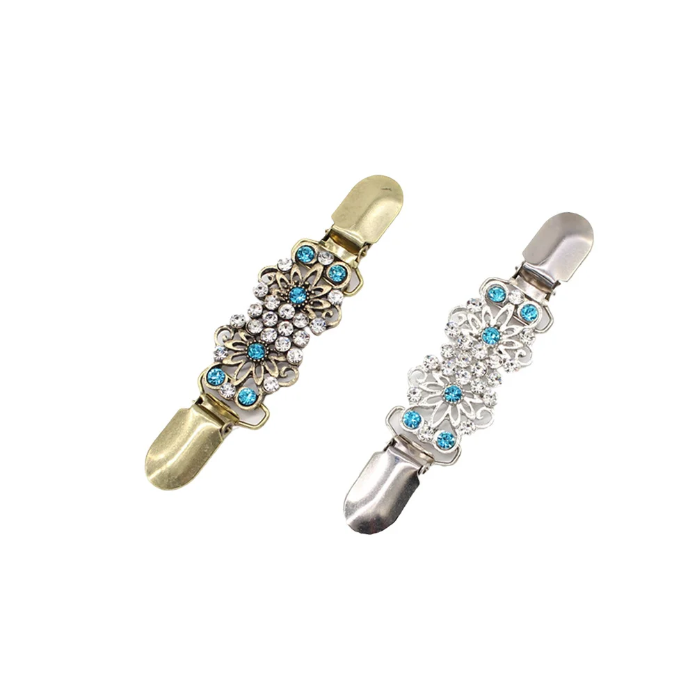 

2pcs Alloy Breastpin Clips For Men Women Shirt Collar Cardigan Sweater Shawl Wrap Brooch Buckles Decoration Gift