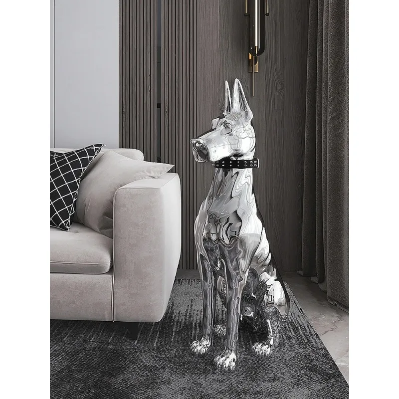 

Домашний декор, 75 см, гальванизированная собака, фотоэлемент, креативное большое украшение для гостиной, в скандинавском стиле, фотоэлемент