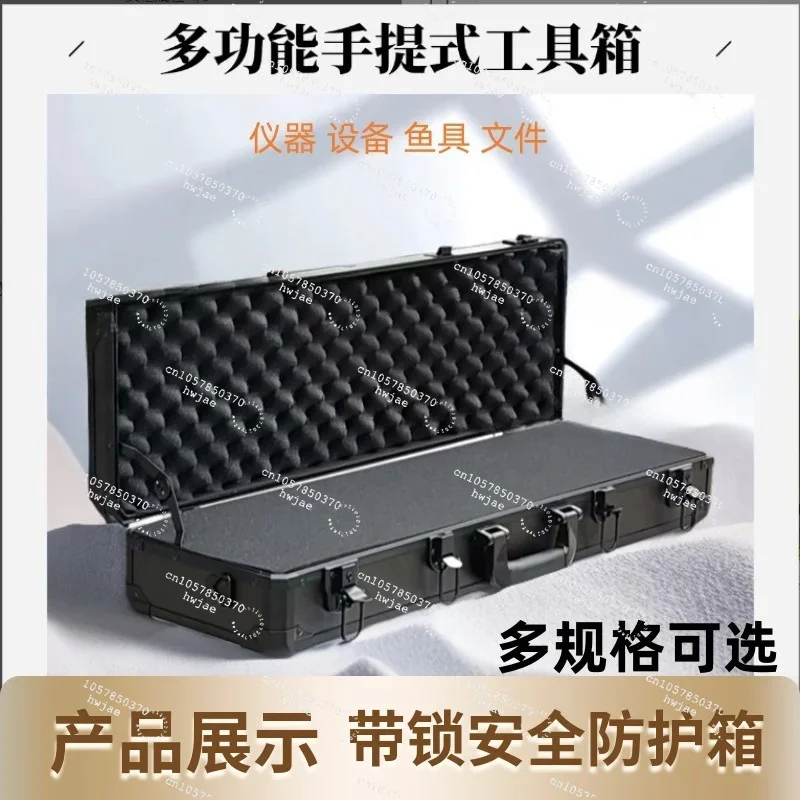 Aluminum frame Portable High waterproof and shockproof Storage Box for Tools Instrument Equipment and Family Documents