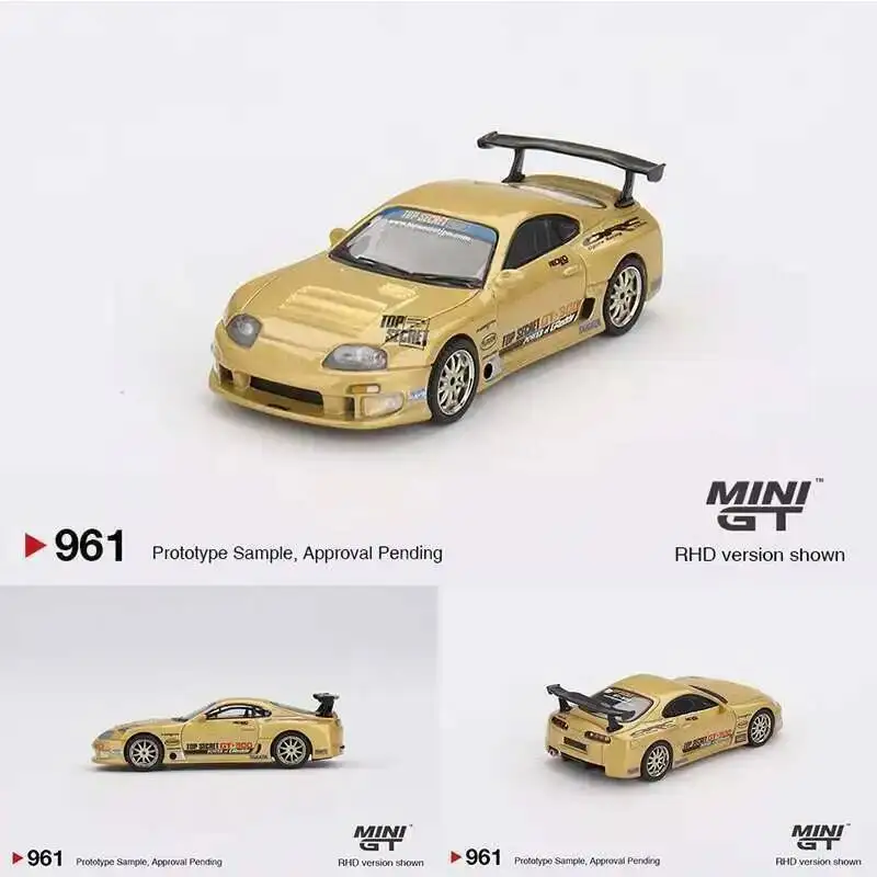 Предпродажа MINIGT 1:64 Toyota Supra A80 Top Secret GT300 Top Secret, литая под давлением модель автомобиля, коллекция игрушек 1067 1132