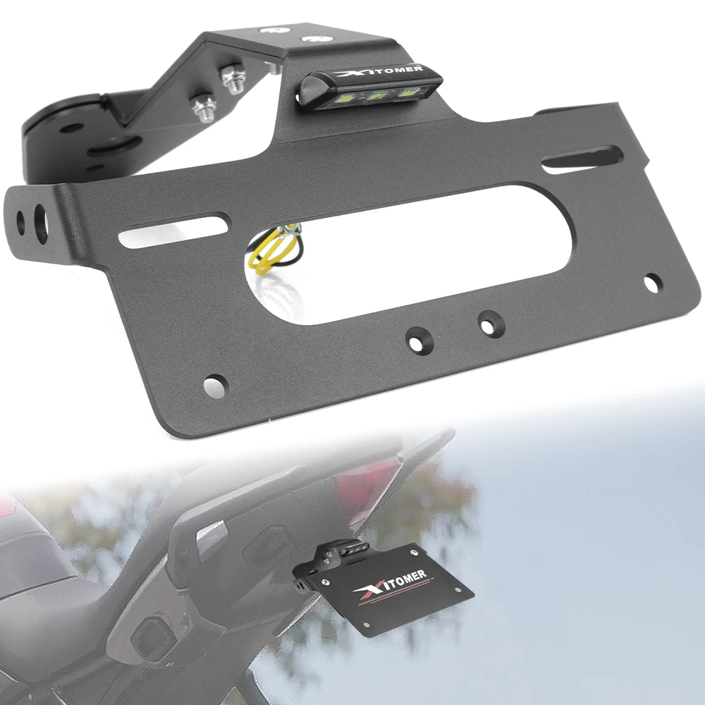 Para Triumph Tiger 660 Sport 2022-2026 Tiger Sport 800 Soporte de matrícula trasero para motocicleta con luz, eliminador de guardabarros trasero