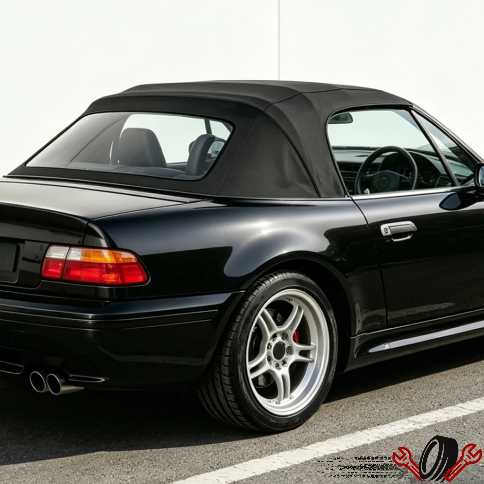 Convertible Soft Top Replacement & Plastic window Black & Clear For 96-02 BMW Z3