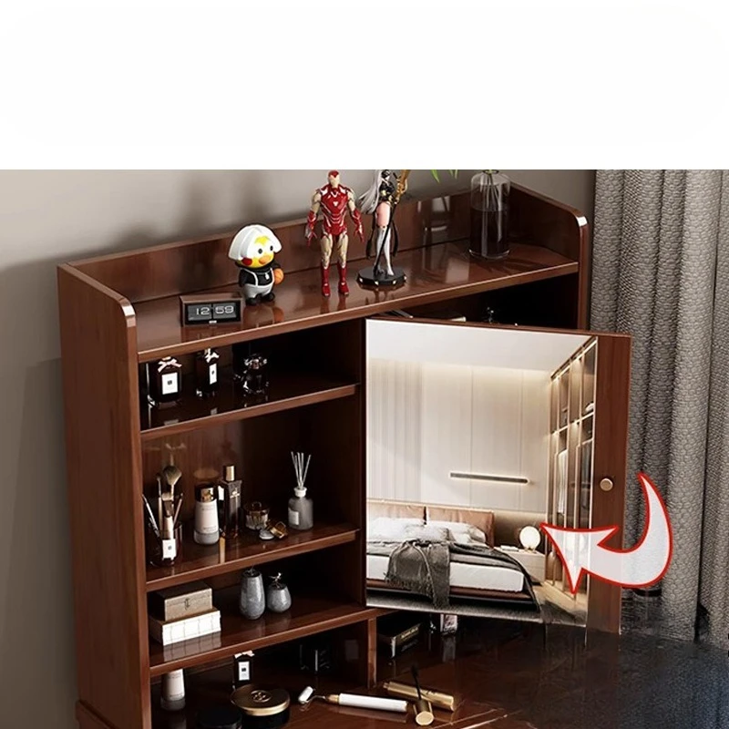 

Integrated makeup table bedroom new pure solid wood dresser 2320 new Chinese-style small apartment storage cabinet