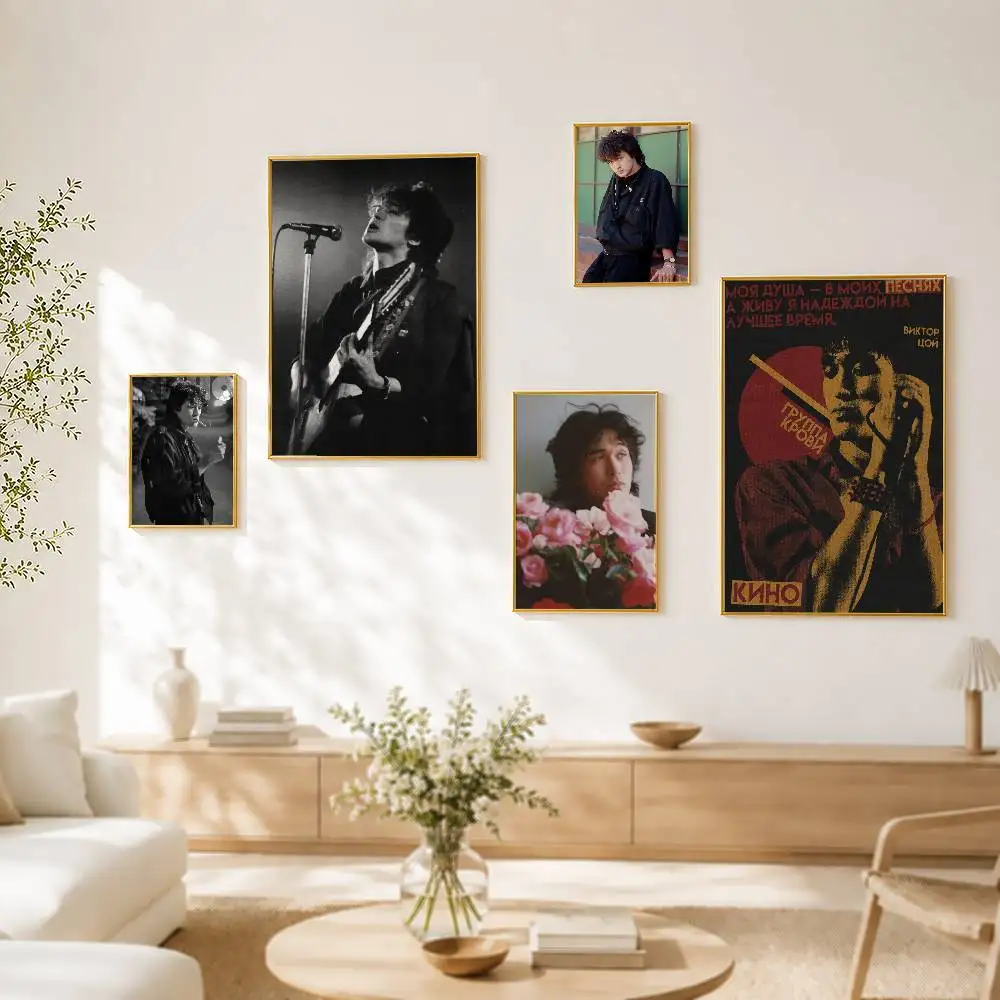 

Viktor T-Tsoi K-KINO Waterproof Self-adhesive HD Poster Wall Sticker Home Decor Gift