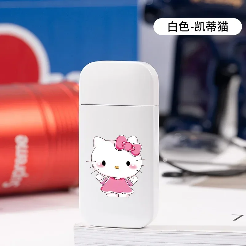 Sanrio Hello Kitty Lighter mymelody Kulomi Kawaii cute kerosene lighters net red ins high-value grinding wheel windproof lighter