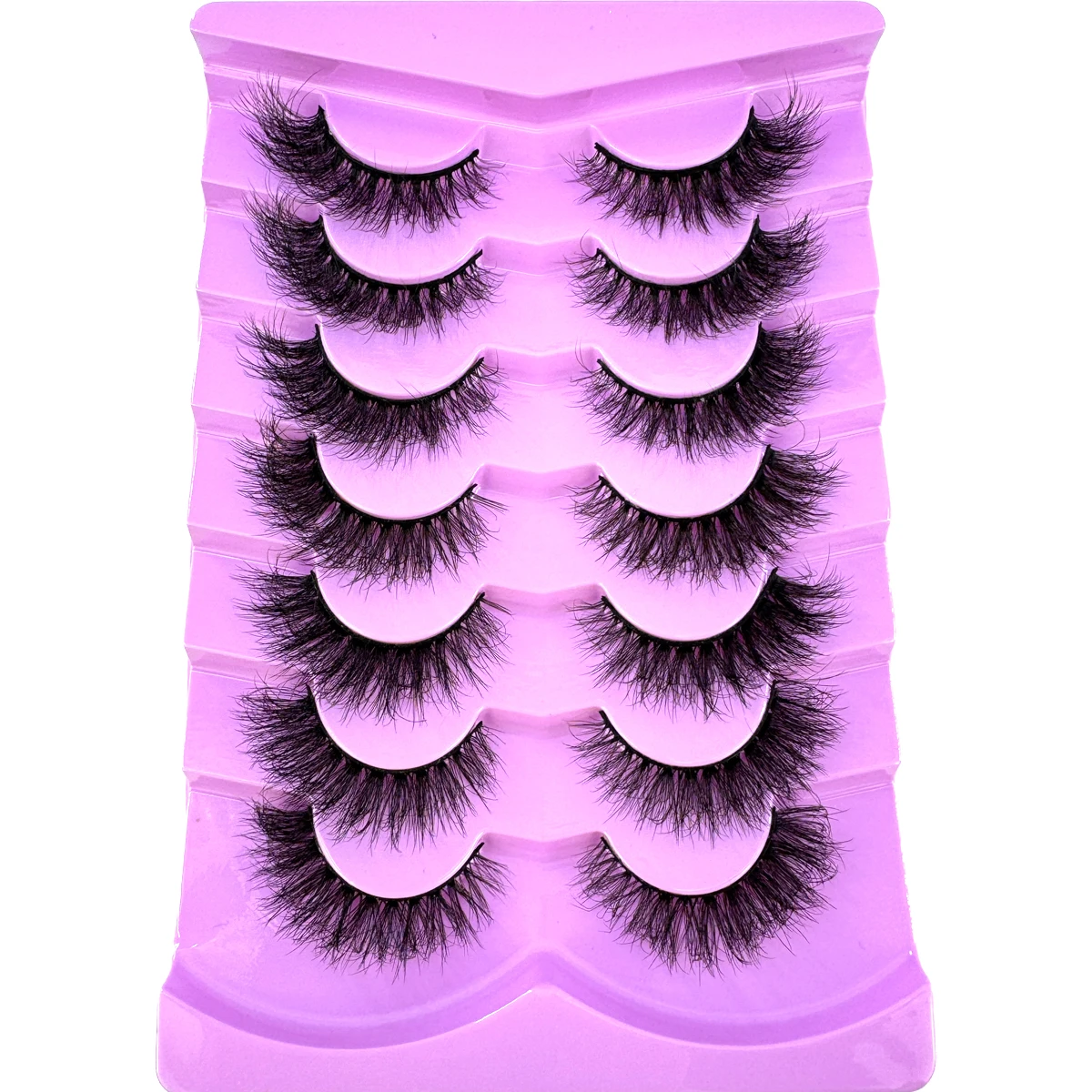 HBZGTLAD 7 ペアまつげメイクアップソフトふわふわ 3D フェイクミンクつけまつげナチュラル手作りボリュームミンクまつげメイクアップ偽まつげ