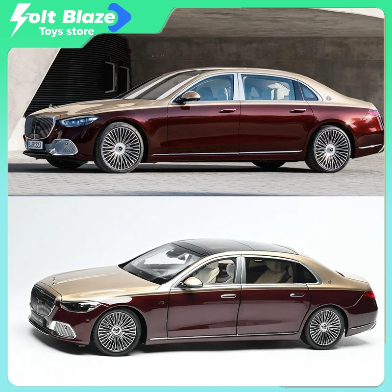 Bijna echte AR 1/18 Mercedes-Maybach S680 S-Klasse gegoten volledig open automodel simulatie legering verzamelauto's jongen speelgoed cadeau