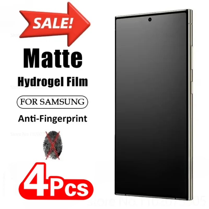 

4 шт. матовая гидрогелевая пленка для Samsung Galaxy S24 S25 S23 Ultra S22 S21 Plus Защитная пленка для экрана Samsung S25 Edge S20 S10 S9 Plus