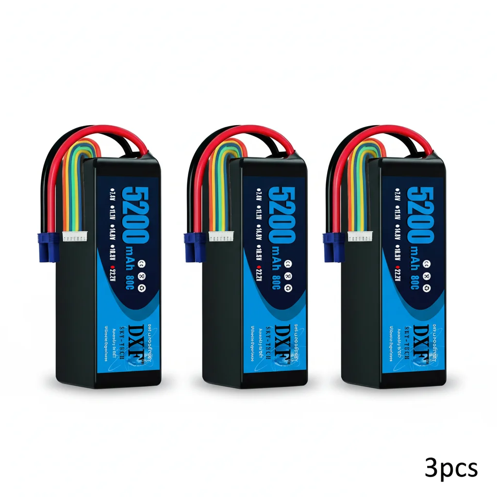 DXF Lipo Batterij 6S 22.2V 3500mAh 4200mAh 5200mAh 7000mAh 10000mAh 80C 100C voor RC Helicopter Drone UAV FPV Boot Tankwagen AUTO