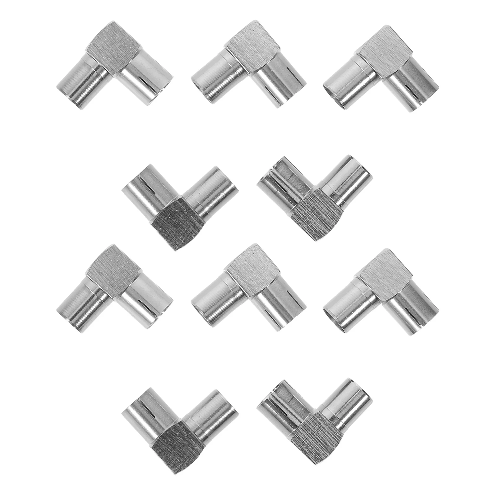

10pcs Coaxial Adapter Connector For Set-Top Box Right Angle Aerial Signal Extender Compact Spacesaving Cable Coupler Antenna