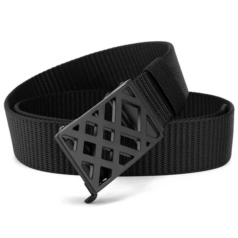 

Men's Casual Canvas Tactical Belt Adjustable Nylon Outdoor Sports Strap for Students And Automatic Waistband