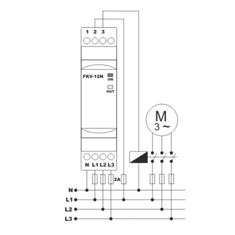 B23B Protection Relay FKV-12N 3X380vac With Neutral Three-Phase Phase Failure, Phase Asymmetry(Fixed, 40%)