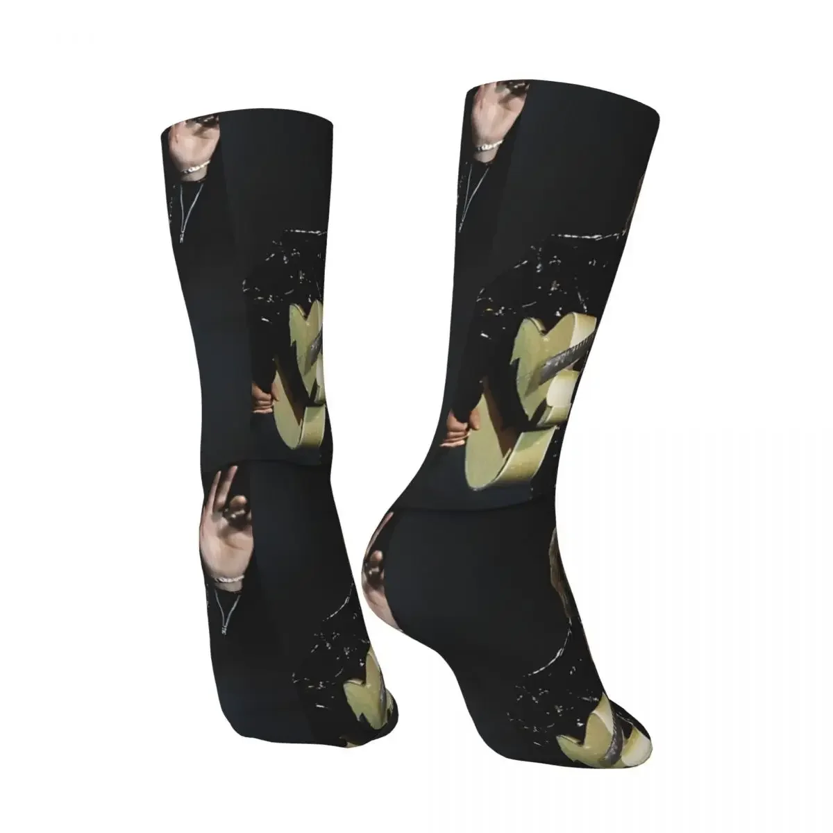 Hip Hop Retro Mens Womens Show Case Hallyday Music Crazy Men's compression Socks Unisex Hallyday Harajuku Sock