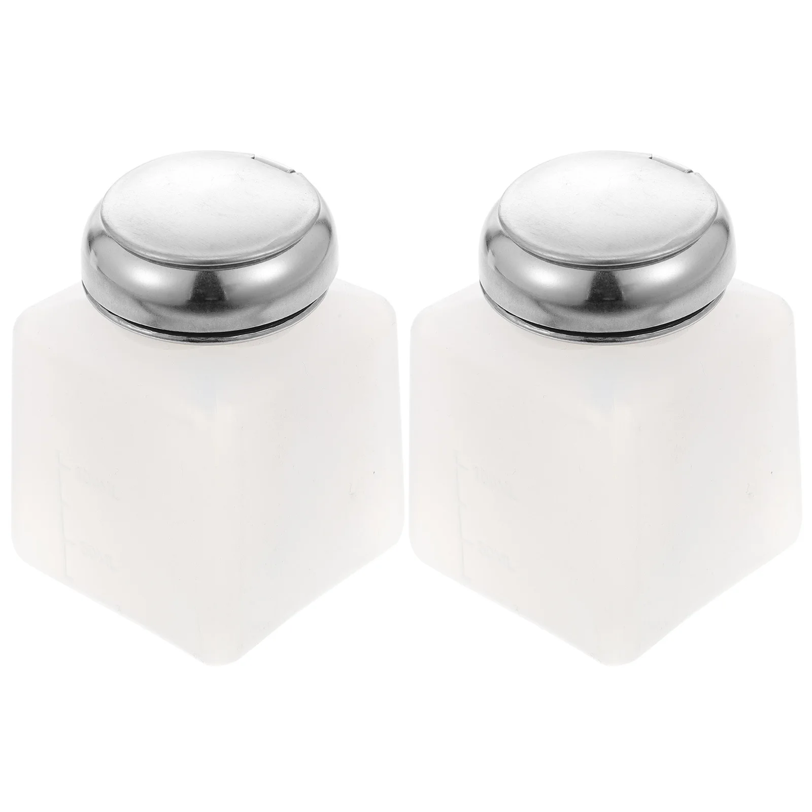 2 szt. 100 ml Antystatyczna butelka na alkohol ze stali nierdzewnej z pompką do płynów do pielęgnacji paznokci, pojemnik odporny na wilgoć, wielokrotnego użytku