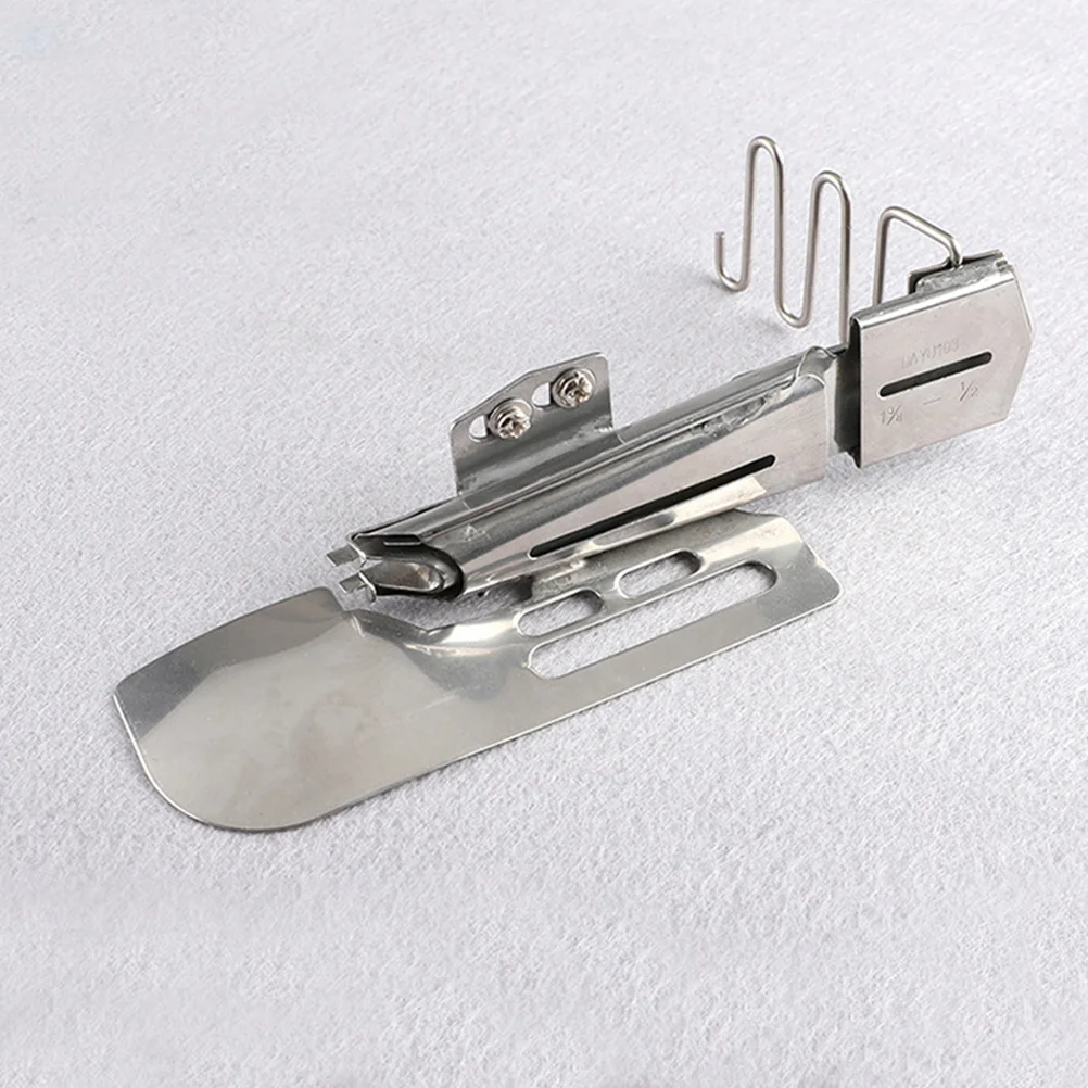 Carpeta para máquina de coser, doble ángulo de pliegue, accesorio para carpetas de bordes de acero inoxidable, herramienta de encuadernación de dobladillo, costura cegadora Overlock