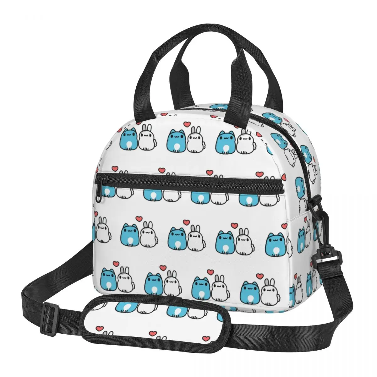 Comic Cat Bugcat Capoo Bug Cat Insulated Lunch Bag for Women Bento Storage Food Boxes Container Cooler Thermal Lunch Box Tote