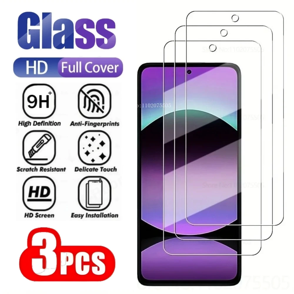 3 uds Ultra HD vidrio templado para Redmi Note 14 5G 13 12 Pro 14S 12S 11S Protector de pantalla para Redmi 15C 15 14R 14C 13 12C 10A 9A