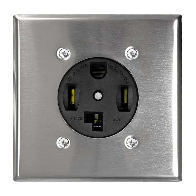[todaysell】-nema-14-30r-receptacle-with-square-wall-plate-range