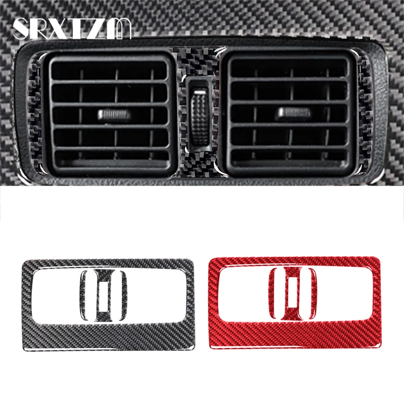 Carbon Fiber Car Accessories Rear Air Condition Outlet Vent Cover Trim for Toyota 4Runner 2010-2020