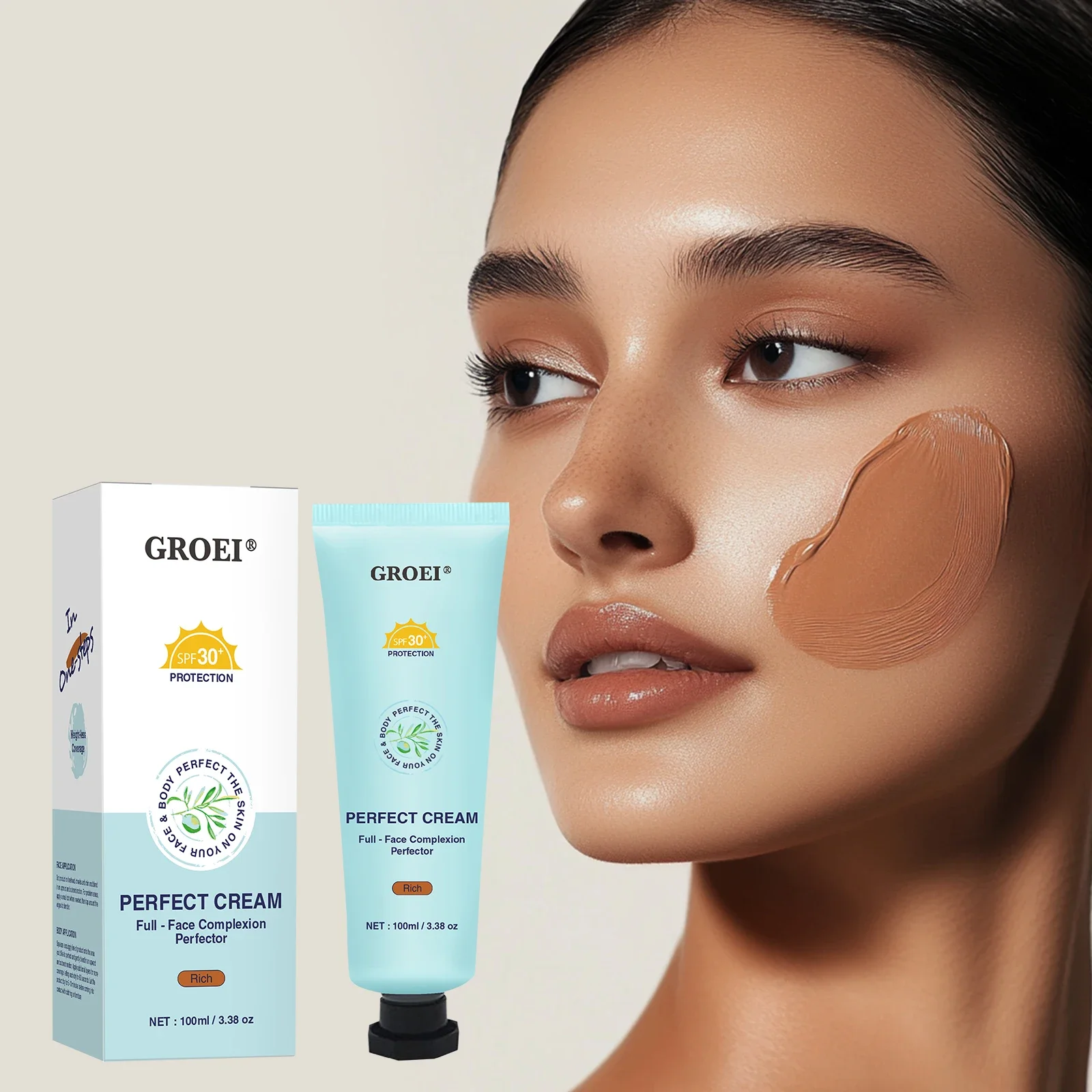 Crema BB con protección solar, Base blanqueadora, corrector, hidratante, larga duración, incluso el tono de la piel, Base de maquillaje Primer para Maquillaje facial