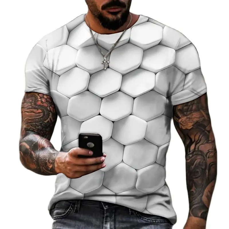 Men's 3D Fashion Hip Hop T-Shirt Long Sleeve Henry Collar Ultra Slim Fit Short Sleeve Option a Youthful Trend Autumn 2023