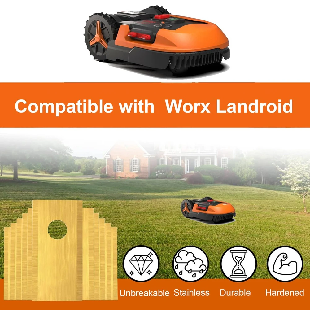 18Pcs Lawn Mower Cutting Blade Set Robot Mower Replacement Blade Single Hole Lawn Mower Blade for Worx Landroid Lawn Mowers