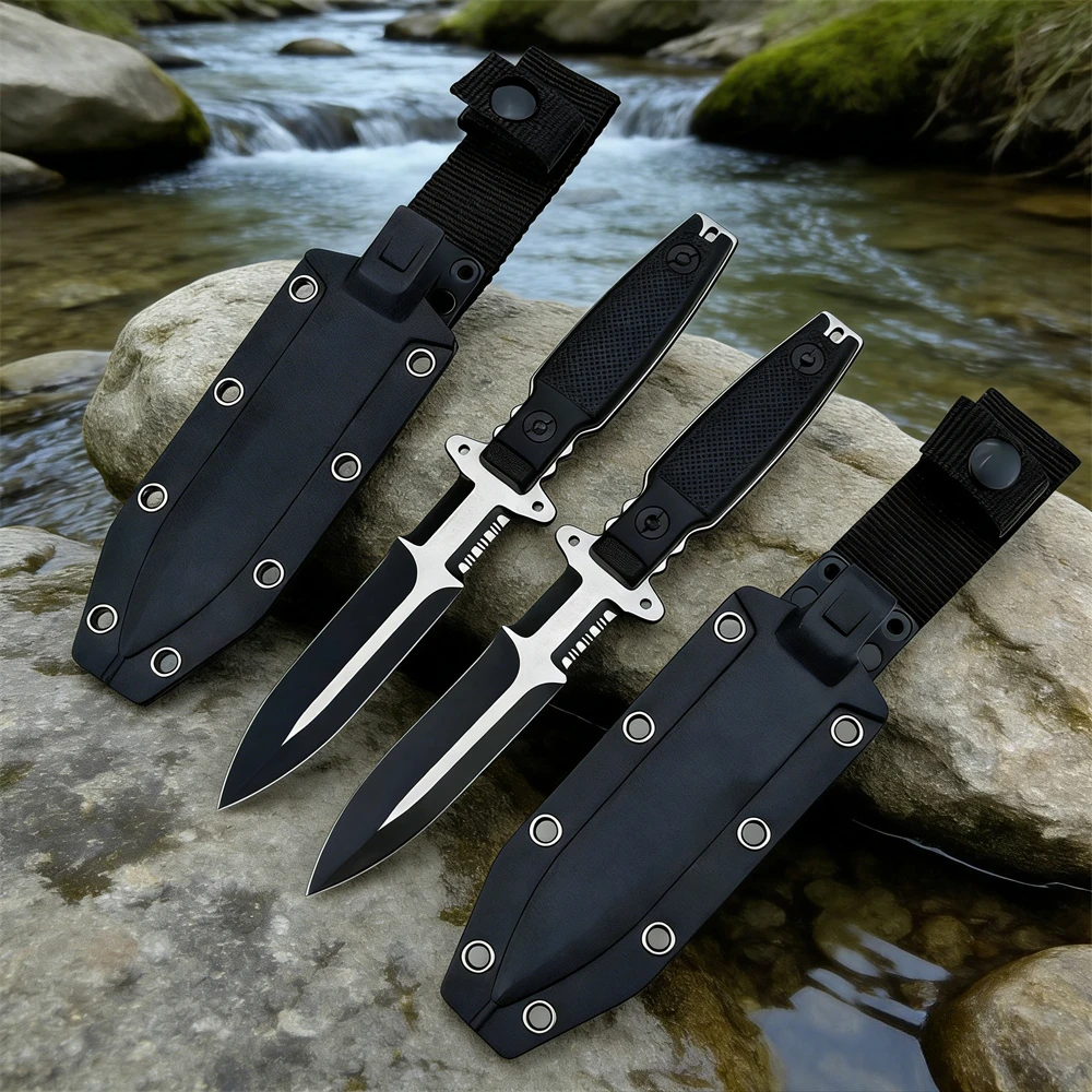 

Нож с фиксированным клинком Full Tang – сталь 7Cr13Mov, рукоять из нейлонового волокна, ножны из кайдекса – компактный универсальный инструмент EDC для использования на природе