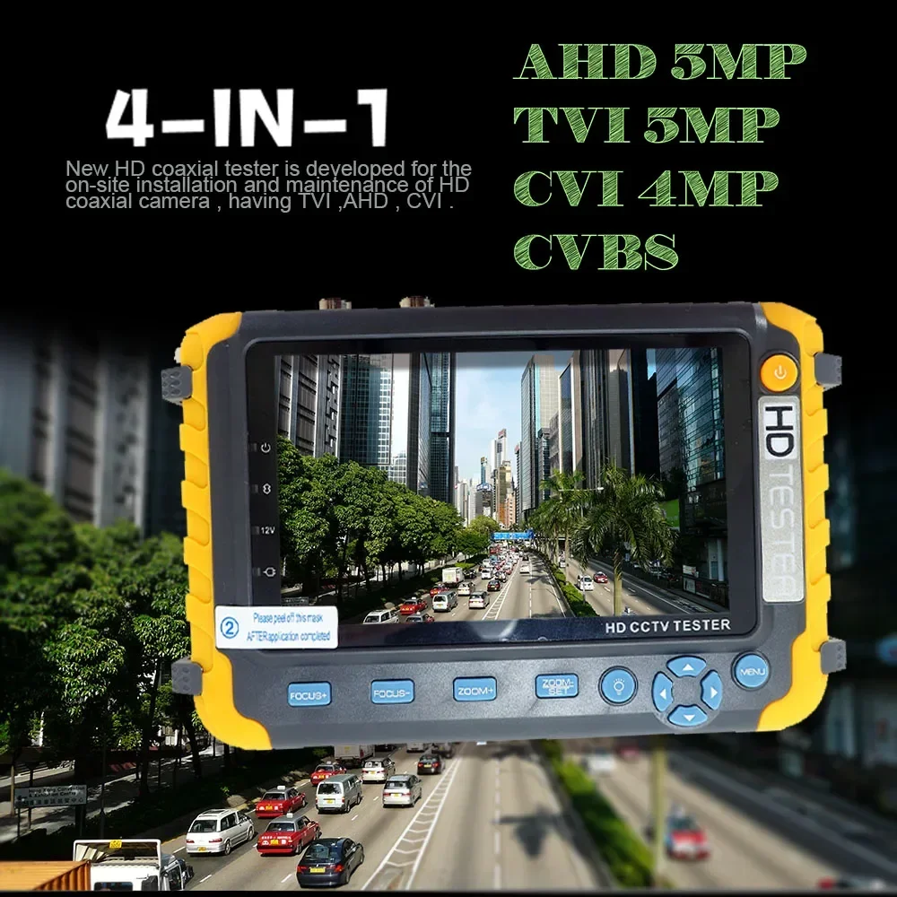 IV8W 5 Inch TFT LCD 1080P 8MP 4 Trong 1 TVI AHD CVI Analog Camera Quan Sát Kiểm Tra An Ninh camera Bút Thử Màn Hình VGA HDMI Đầu Vào Âm Thanh Thử Nghiệm